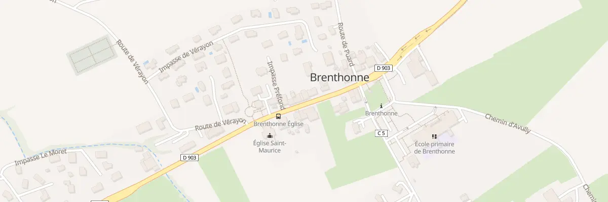 Plan du 93 Rte de Thonon-les-Bains à Brenthonne