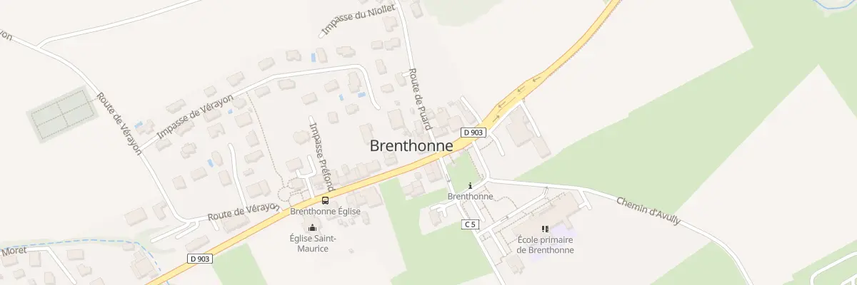 Plan du 25 Rte de Puard à Brenthonne