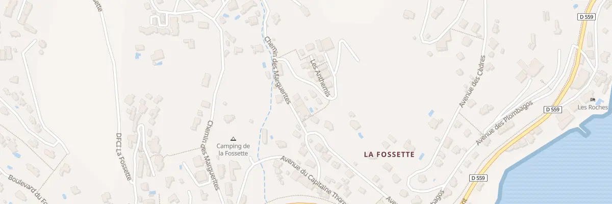 Plan du 43 Che des Marguerites au Lavandou