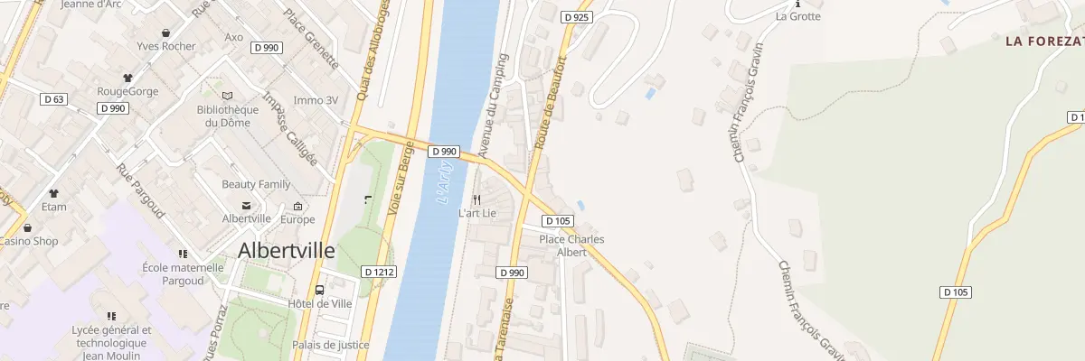Plan du 5 Pl Charles Albert à Albertville
