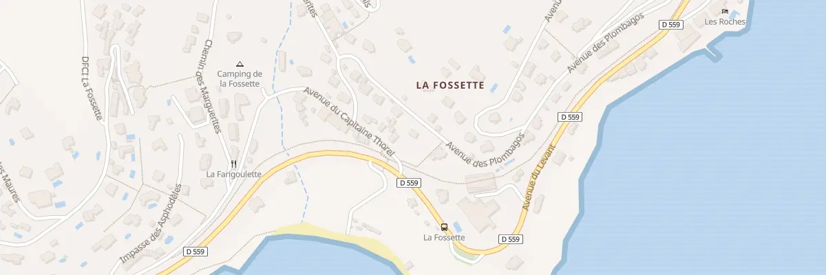 Plan du 23 Av du Capitaine Thorel au Lavandou