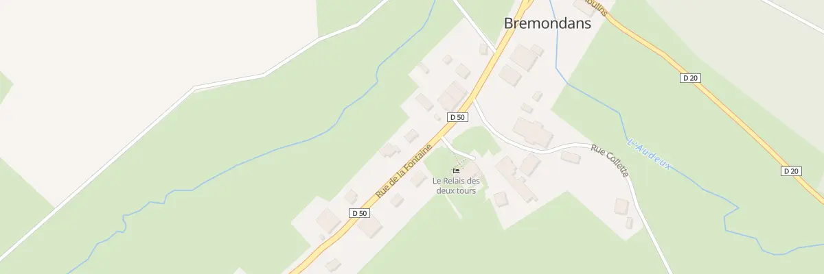 Plan du 12 Rue de la Fontaine à Bremondans