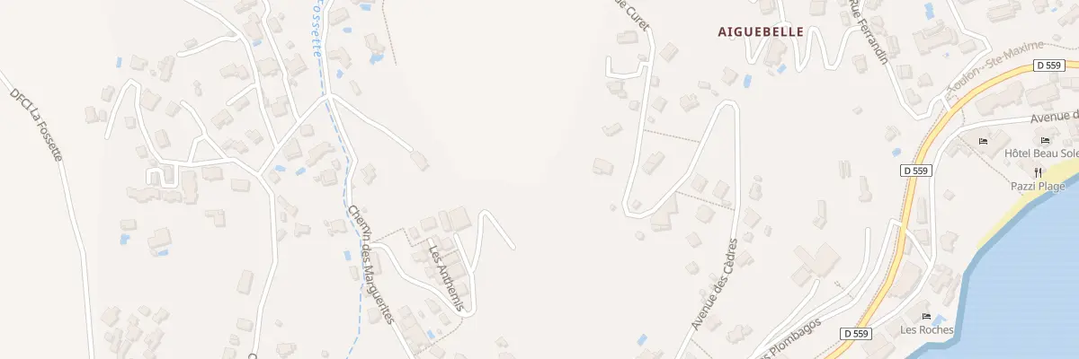 Plan du 665 Che des Marguerites au Lavandou