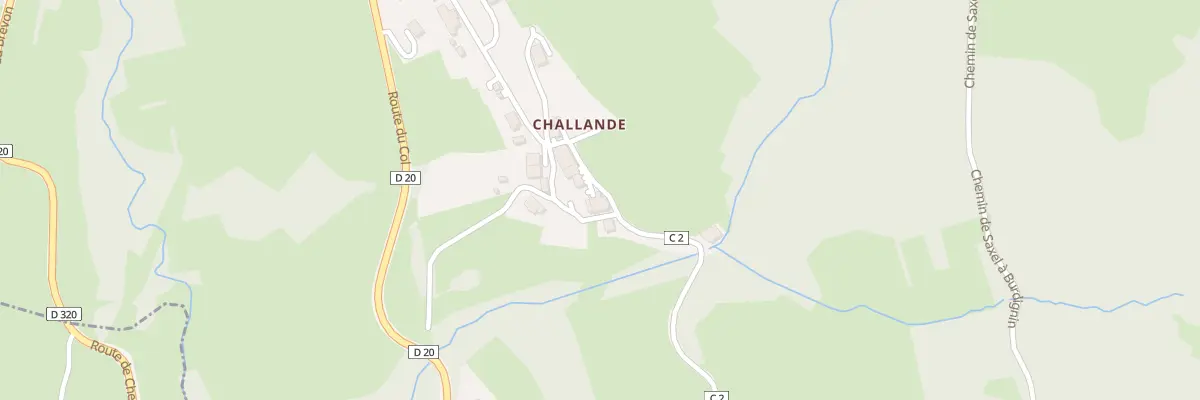 Plan de Challande à Saxel