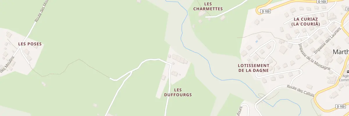 Plan du 5539 Les Dufours à Marthod