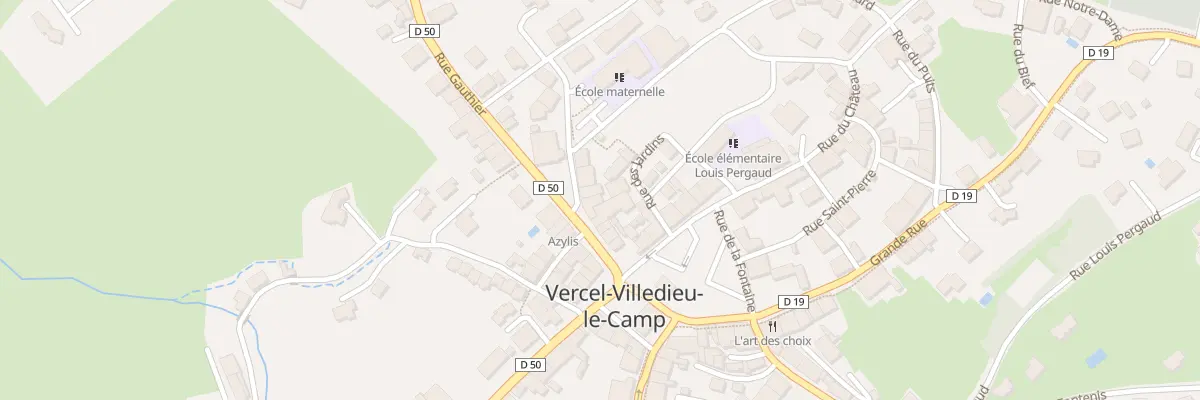 Plan du 10 Rue Gauthier à Vercel-Villedieu-le-Camp