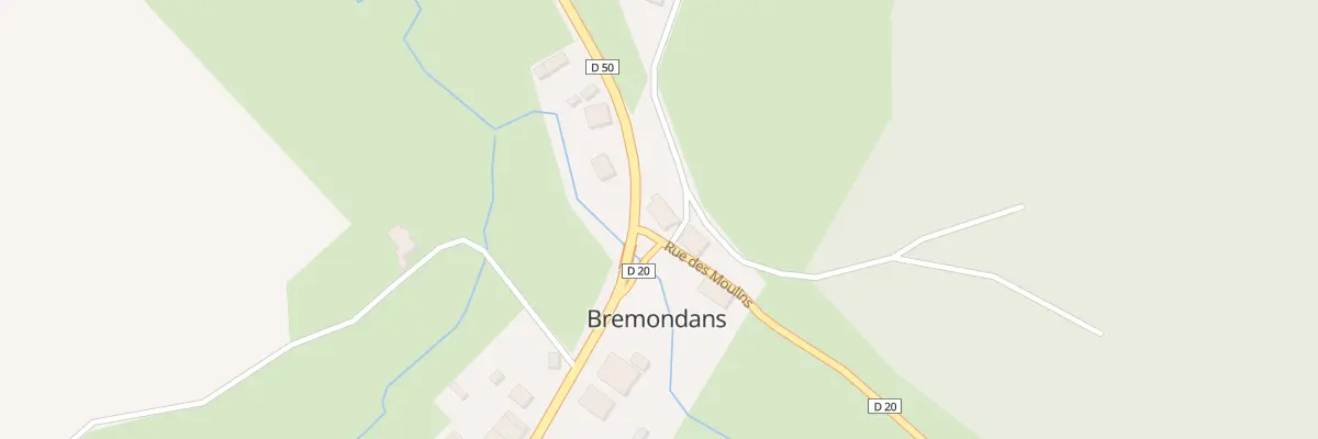 Plan du 1 Rue des Moulins à Bremondans