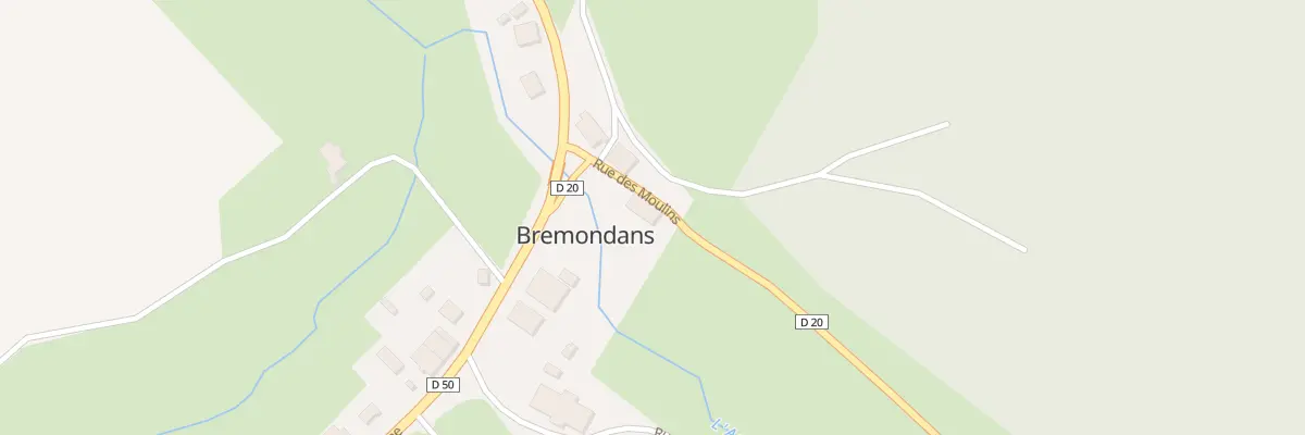 Plan du 2 Rue des Moulins à Bremondans