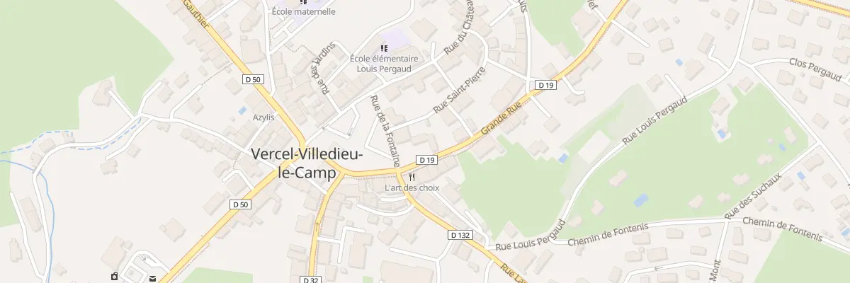 Plan du 1 Grande rue à Vercel-Villedieu-le-Camp