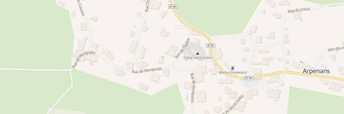Plan du 25 Rue de l’Eglise à Arpenans