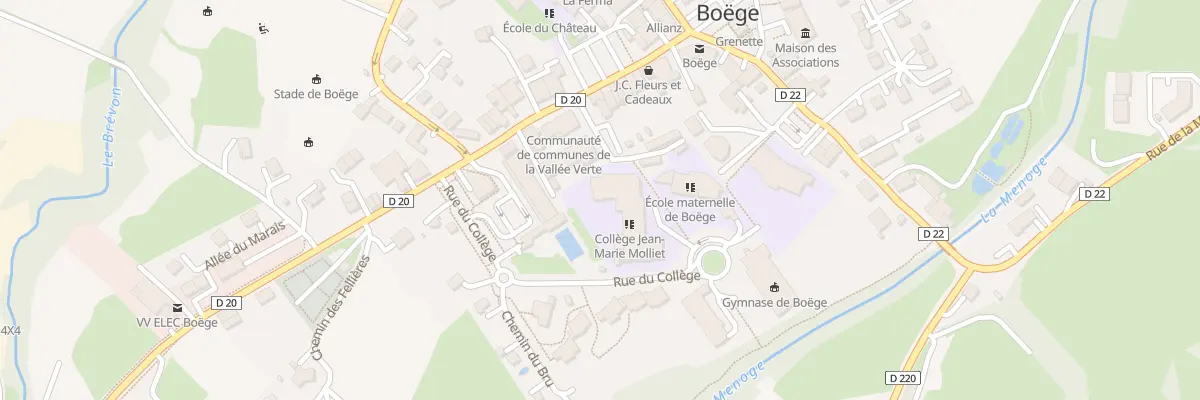 Plan du 342 Rue du Collège à Boëge