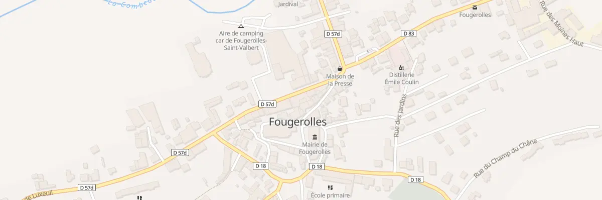Plan du 7 Rue du Bas de Laval à Fougerolles-Saint-Valbert