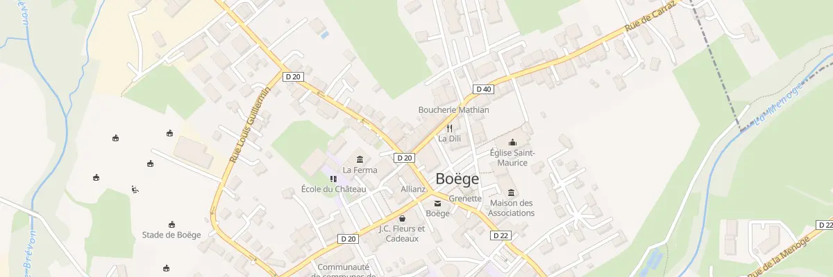 Plan du 25 Rue de Carraz à Boëge