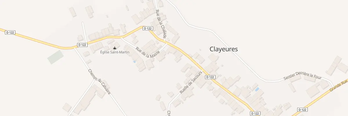 Plan du 22 Grande Rue à Clayeures