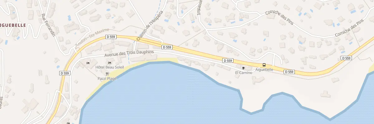 Plan du 28 Av des Trois Dauphins au Lavandou