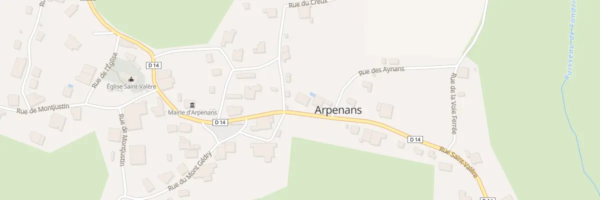 Plan du 592 Rue Saint Valère à Arpenans
