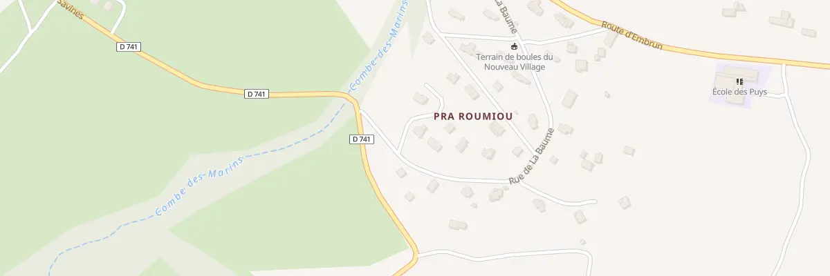 Plan du 5118F La Baume à Puy-Saint-Eusèbe