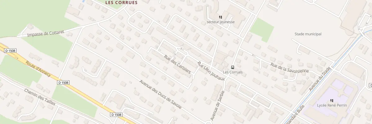 Plan du 3 Rue Léon Jouhaux à Ugine