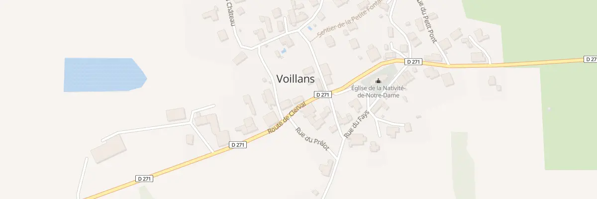 Plan du 13 Rte de Clerval à Voillans