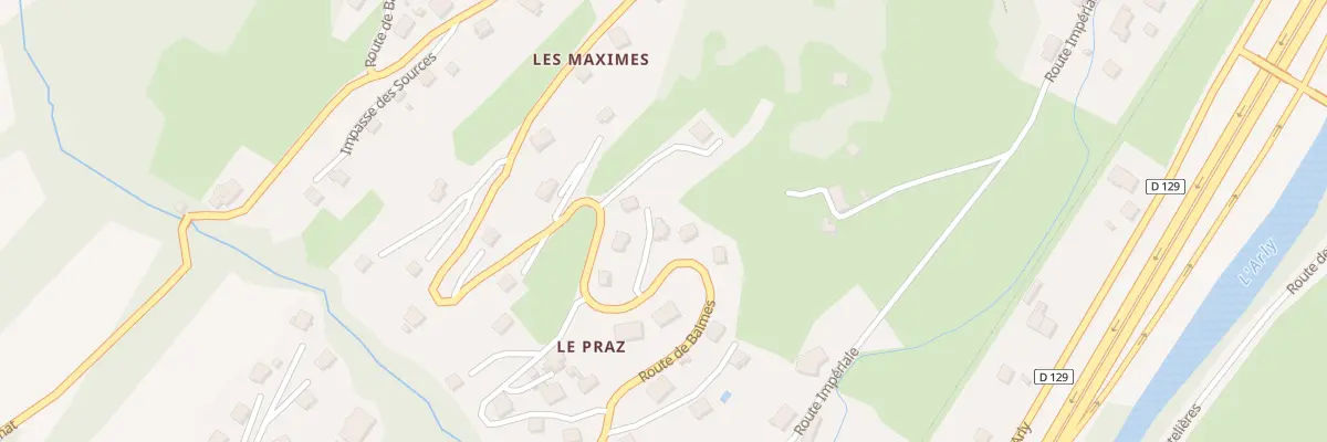 Plan du 5544 Le Praz à Marthod