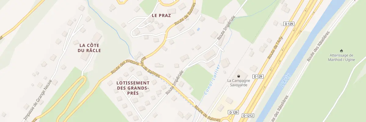 Plan du 5180B Le Praz à Marthod