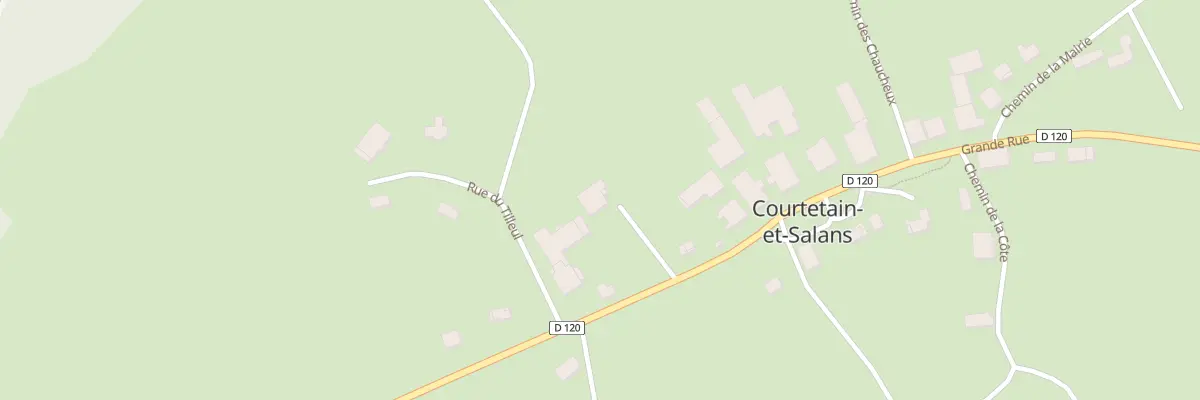 Plan du 20 Rue Grande Rue à Courtetain-et-Salans