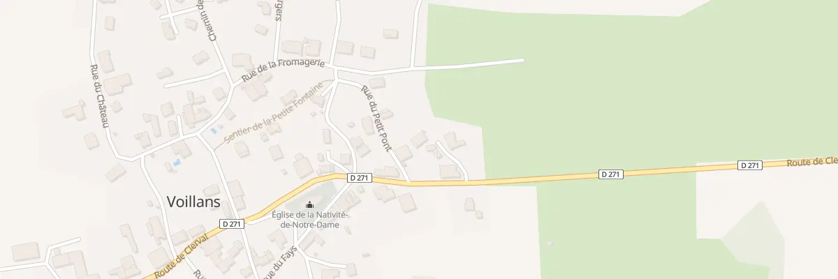Plan du 1 Rue du Moulin à Voillans