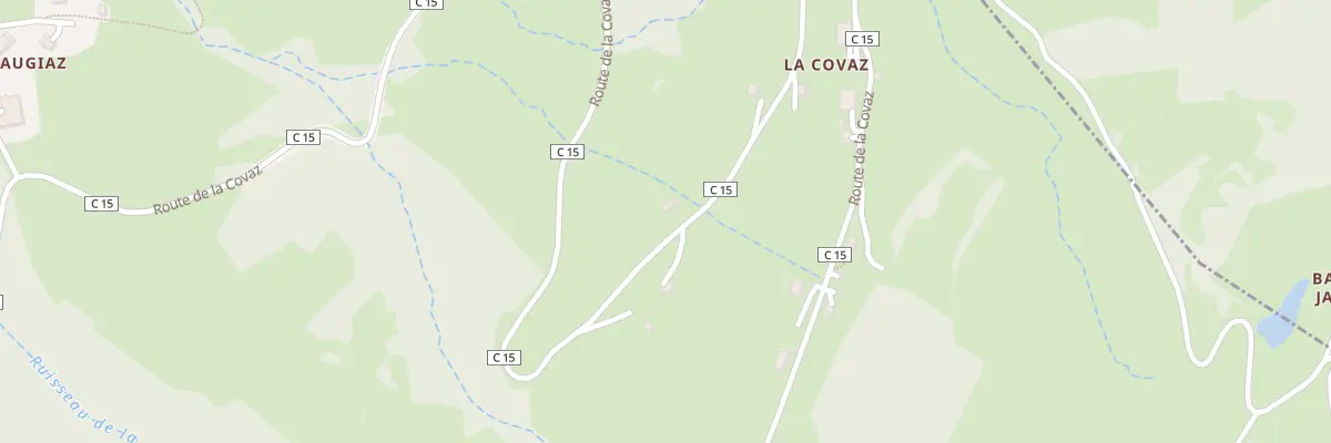 Plan du 1881 Rte de la Covaz à Saxel