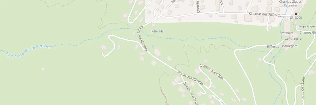 Plan du 921 Rte des Riondes à La Clusaz