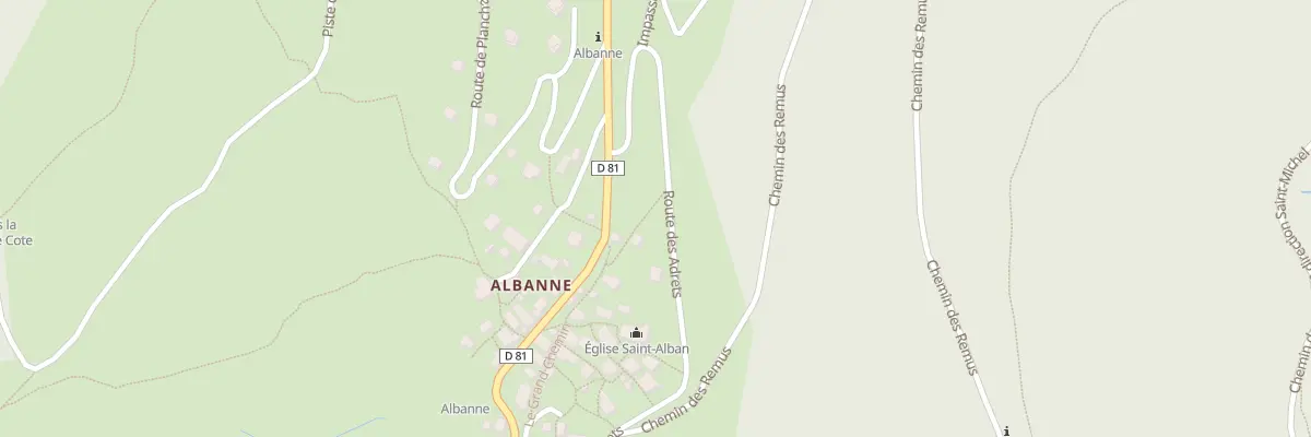 Plan de Dessous l’Eglise à Montricher-Albanne