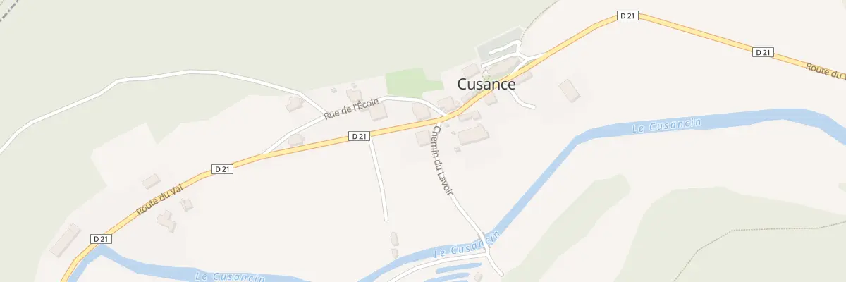 Plan du 1 Che du Lavoir à Cusance