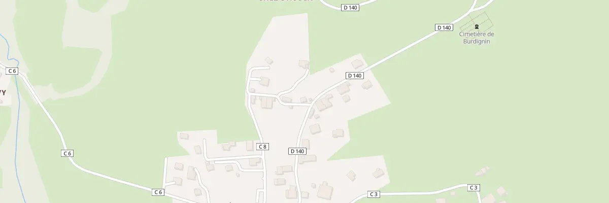 Plan du 2 Che de la Courbe à Burdignin