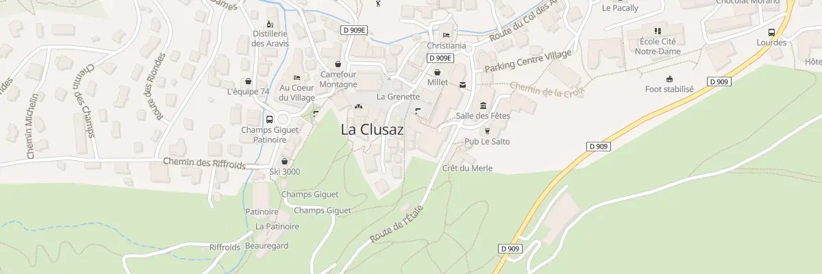 Plan du 29 Pas du Mont-Blanc à La Clusaz