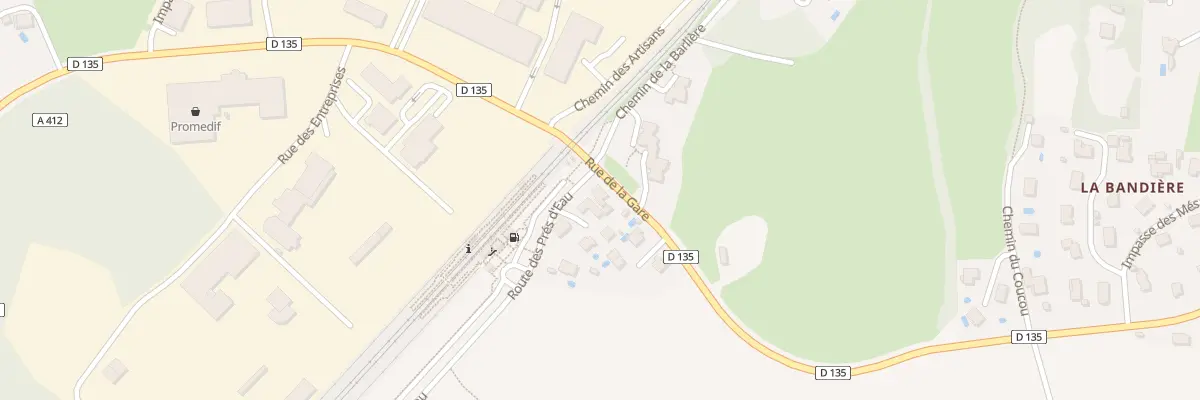 Plan du 835 Rte de la Gare à Perrignier