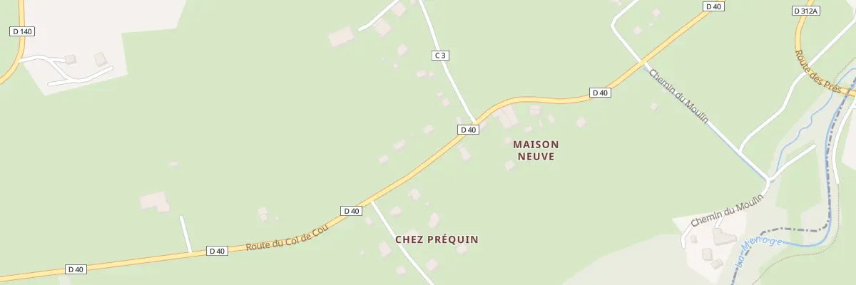 Plan du 1829 Rte du Col de Cou à Burdignin