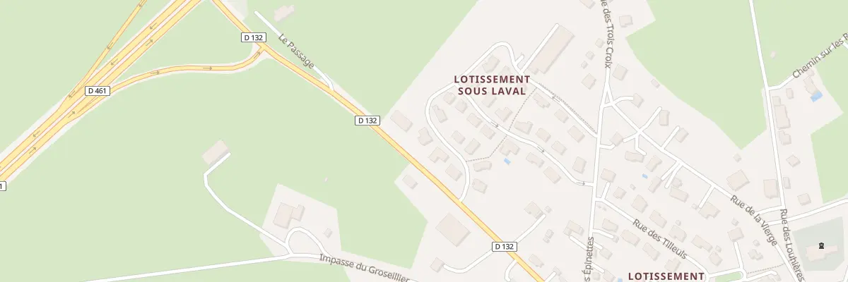 Plan de Sous Laval à Avoudrey