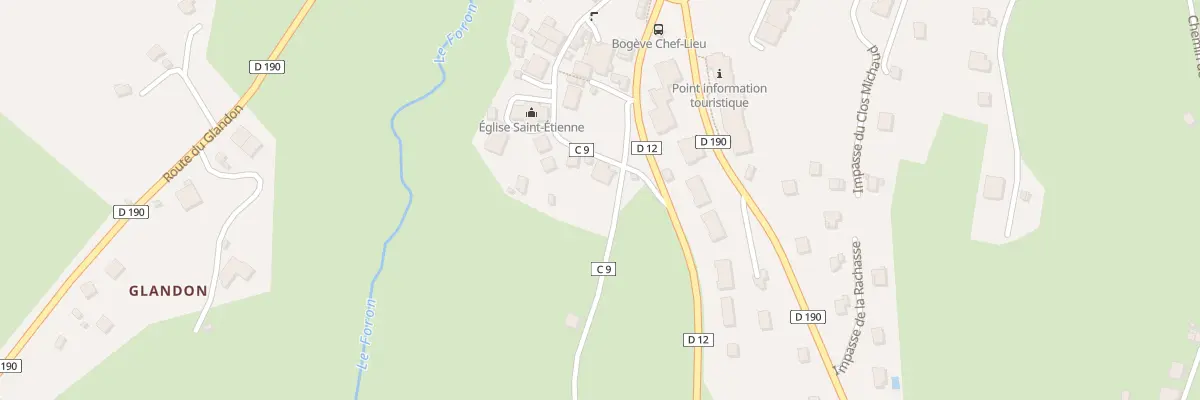 Plan du 66 Rte des Fontaines à Bogève