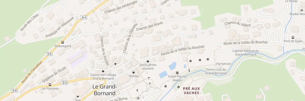 Plan du 83 Rte de la Vallée du Bouchet au Grand-Bornand