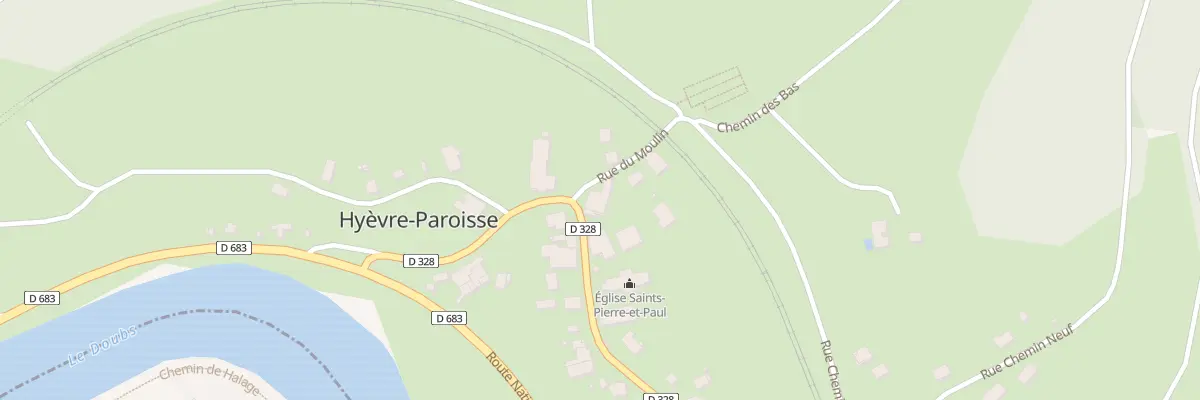 Plan du 2 Rue du Moulin à Hyèvre-Paroisse