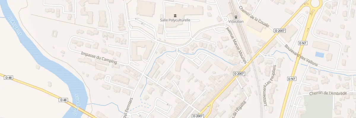 Plan de la Rue du Général de Castelneau à Vidauban