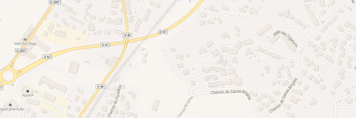 Plan du 708 Che de Sainte Brigitte à Vidauban