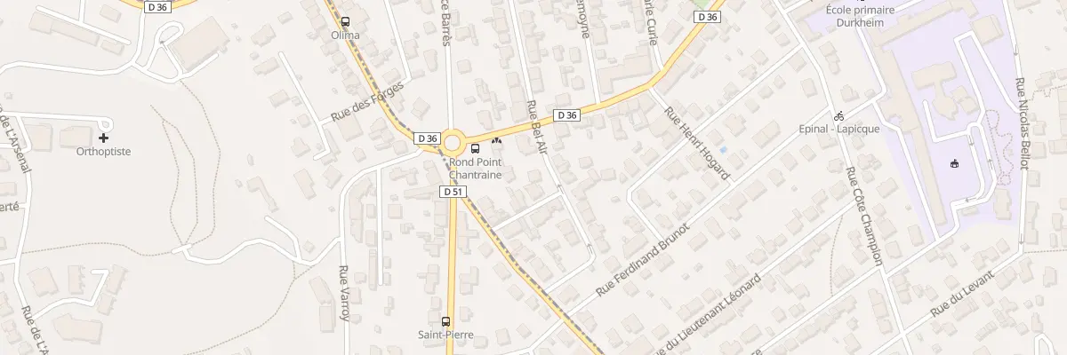 Plan du 28 Rue Bel Air à Épinal