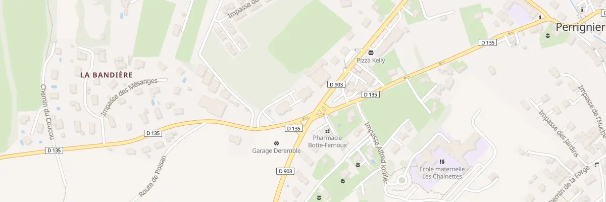 Plan du 82 Rte de la Gare à Perrignier
