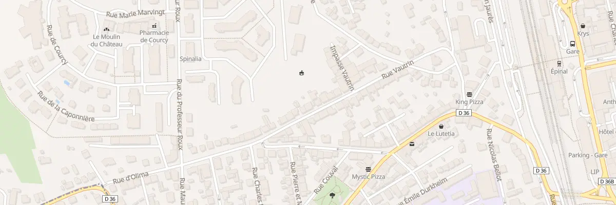Plan du 34 Rue Vautrin à Épinal