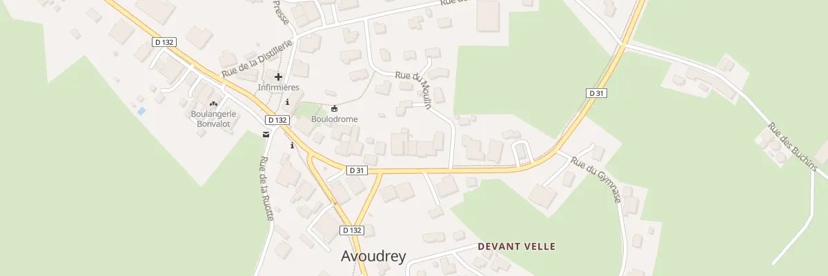 Plan du 33 Gr Grande Rue à Avoudrey