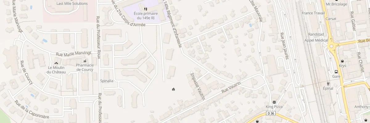 Plan du 25 Rue du 149e Ri à Épinal