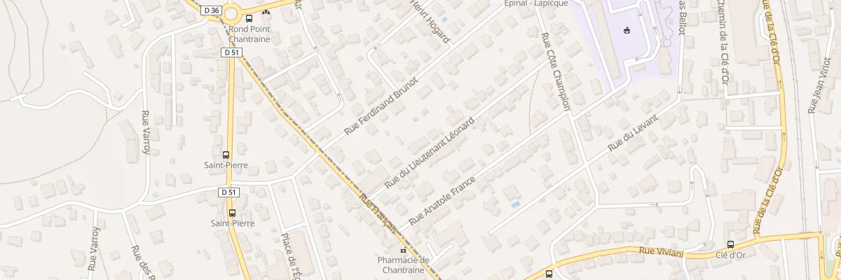 Plan du 18B Rue Lieutenant Leonard à Épinal