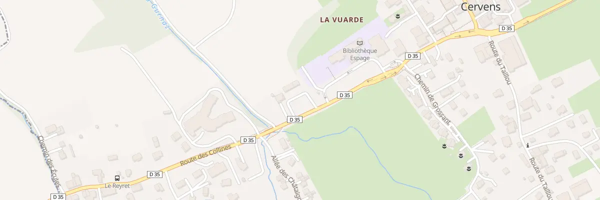 Plan du 409 Rte des Collines à Cervens