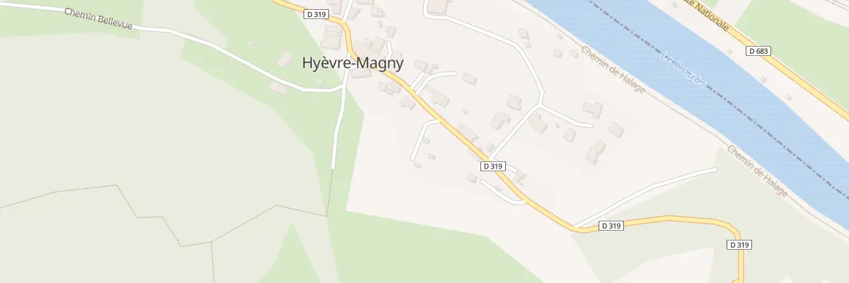 Plan du 14 Rue Principale à Hyèvre-Magny