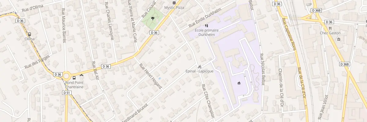 Plan du 1 Rue Charles Pensée à Épinal